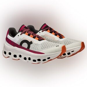 On Cloud Monster Women Size 7 Undyed White/Aurora